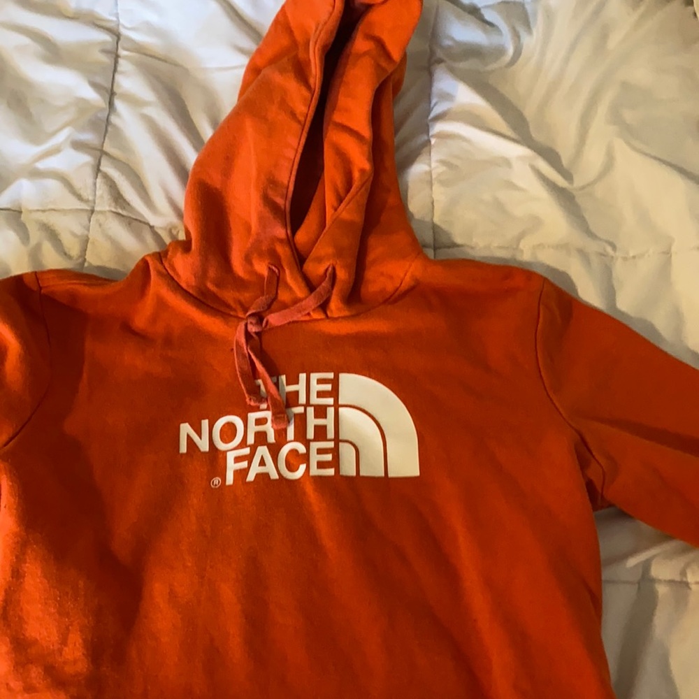 Women’s orange north face hoodie
